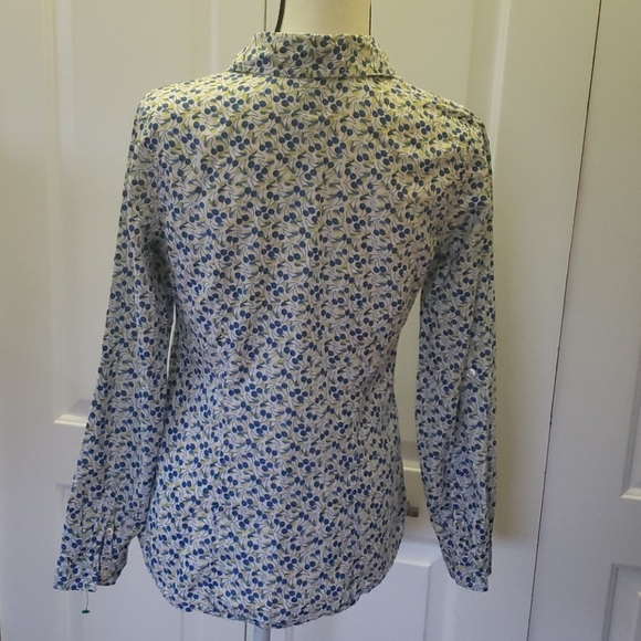 Long Sleeve Button Down Blue/White/Green Shirt - Picture 6 of 9